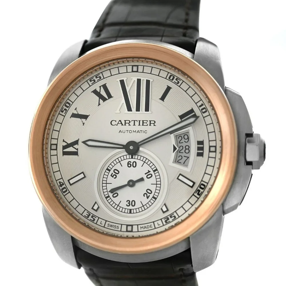 Sale! Cartier 42mm Rose Gold Automatic Watch With Box & Cards!!!!